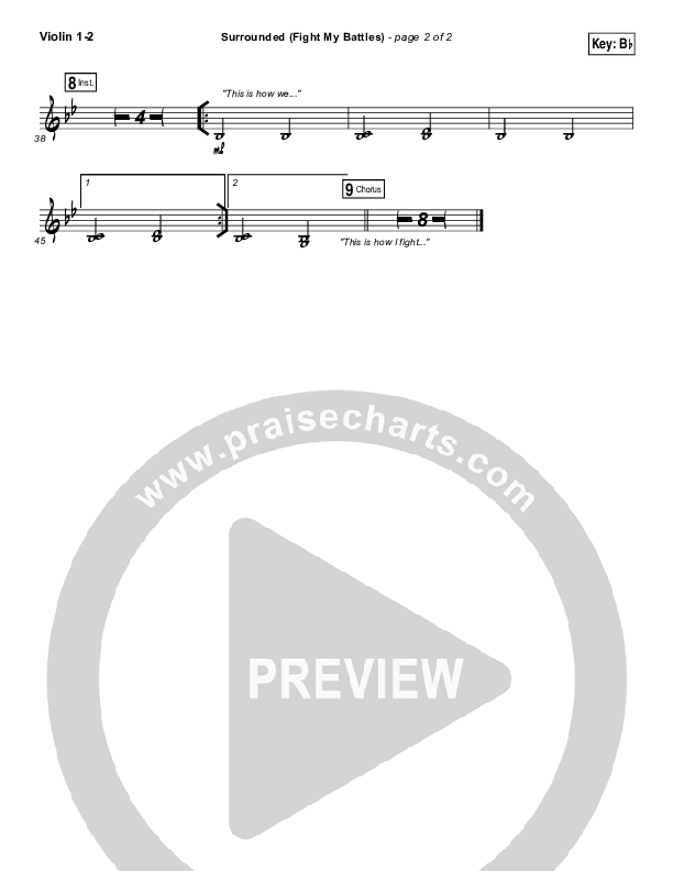 Surrounded (Fight My Battles) Violin 1/2 (Michael W. Smith)