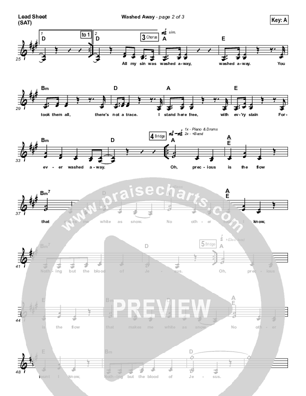 Washed Away Lead (SAT) (Michael W. Smith)