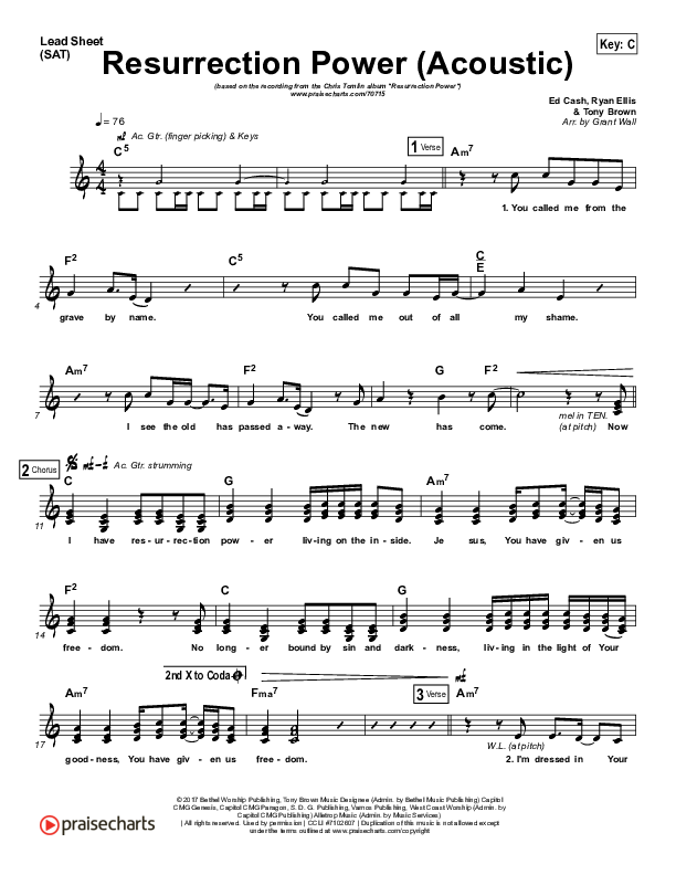 Resurrection Power (Acoustic) Lead (SAT) (Chris Tomlin)
