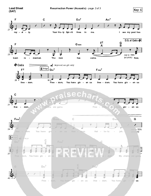 Resurrection Power (Acoustic) Lead (SAT) (Chris Tomlin)