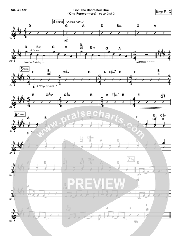 God The Uncreated One (King Forevermore) Acoustic Guitar (Aaron Keyes)