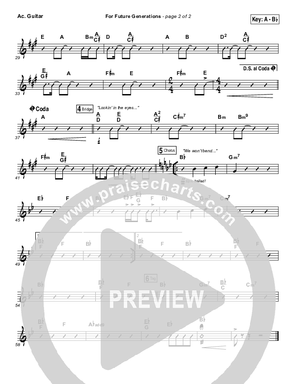 For Future Generations Acoustic Guitar (4Him)