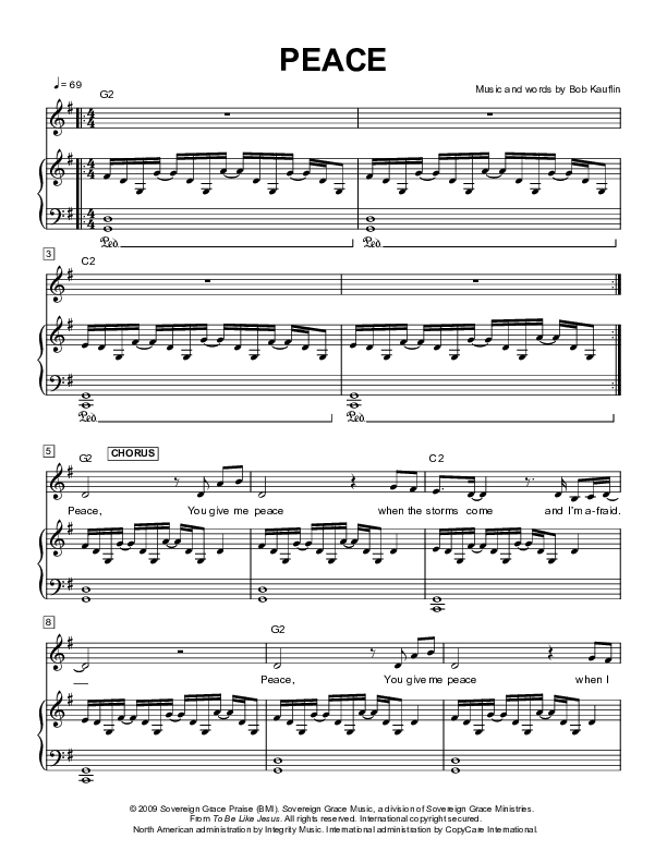 Peace Piano/Vocal (Next)