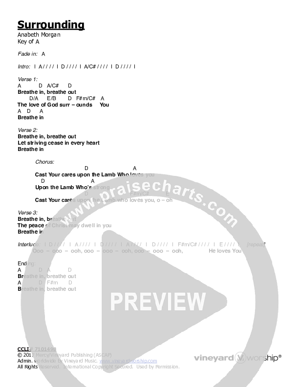 Surrounding Chords & Lyrics (Anabeth Morgan)