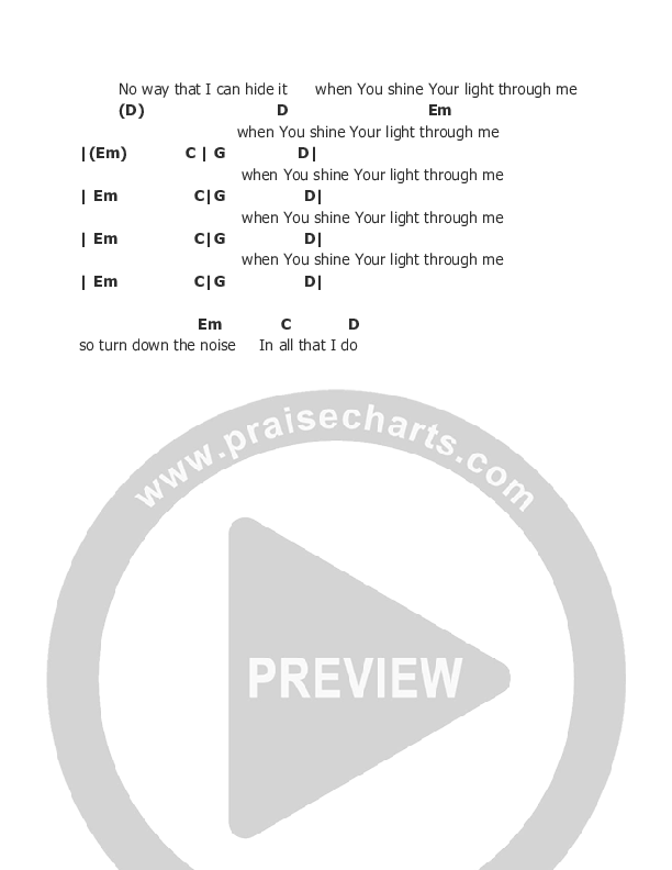 Through Me Chords & Lyrics (Holly Starr)