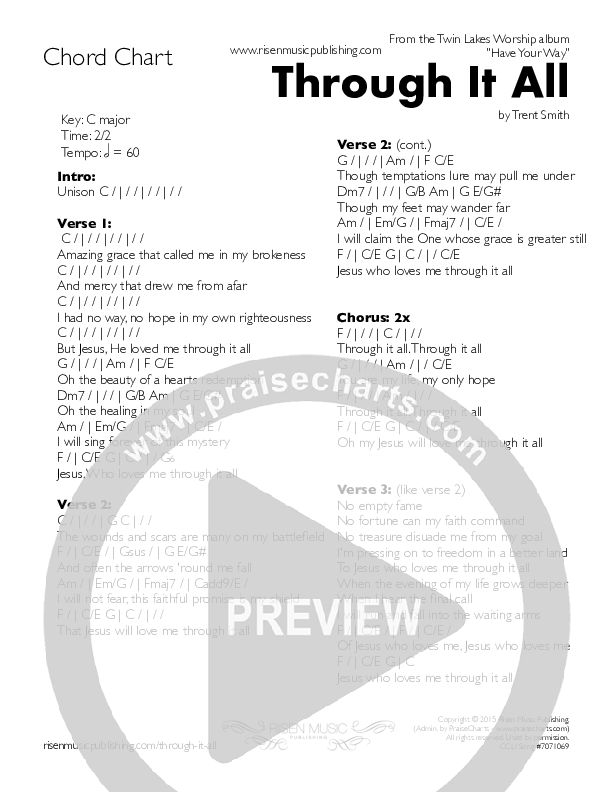 Through It All Chords & Lyrics (Twin Lakes Worship)