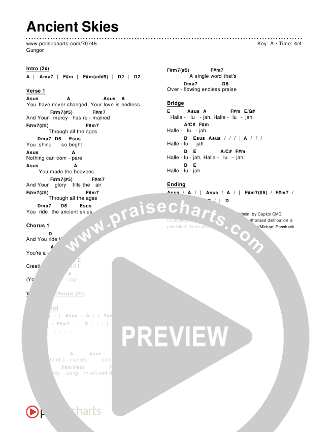 Ancient Skies Chords & Lyrics (Gungor)