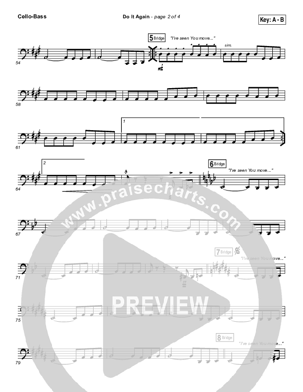 Do It Again Cello/Bass (Elevation Collective / Travis Greene / Kierra Sheard)