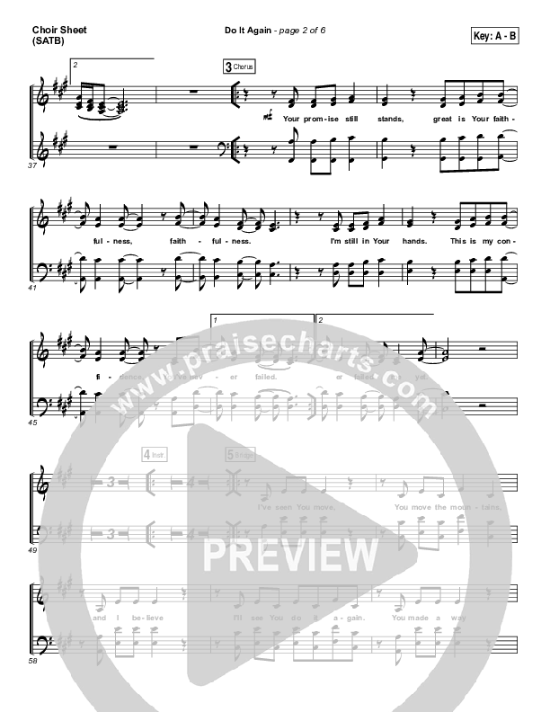 Do It Again Choir Vocals (SATB) (Elevation Collective / Travis Greene / Kierra Sheard)