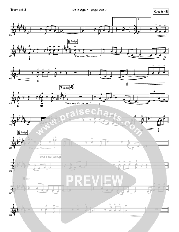 Do It Again Trumpet 3 (Elevation Collective / Travis Greene / Kierra Sheard)