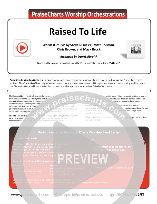 Raised To Life Orchestration (Elevation Collective / The Walls Group)