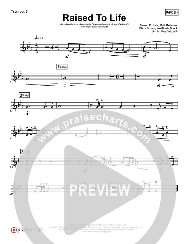 Raised To Life Brass Pack (Elevation Collective / The Walls Group)