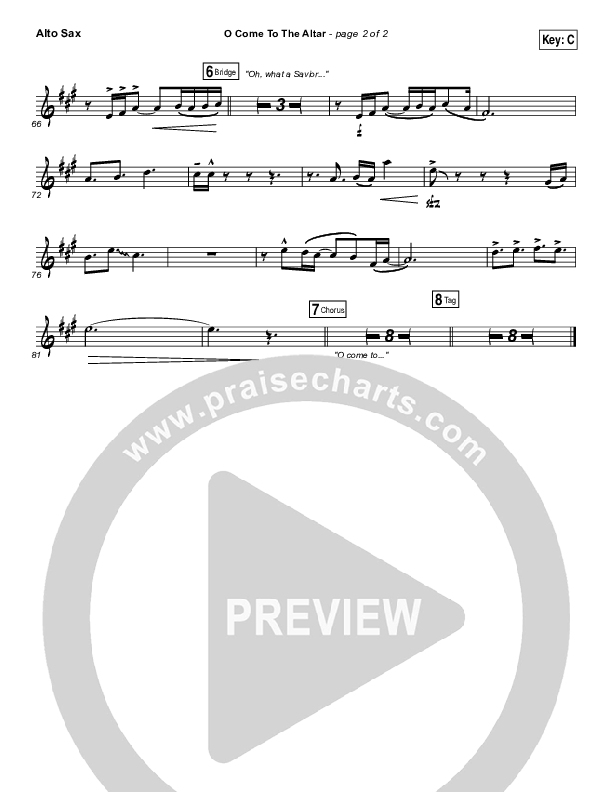 O Come To The Altar Alto Sax (Elevation Collective / Chris Brown / Israel Houghton)