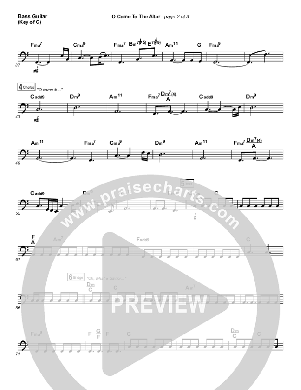 O Come To The Altar Bass Guitar (Elevation Collective / Chris Brown / Israel Houghton)