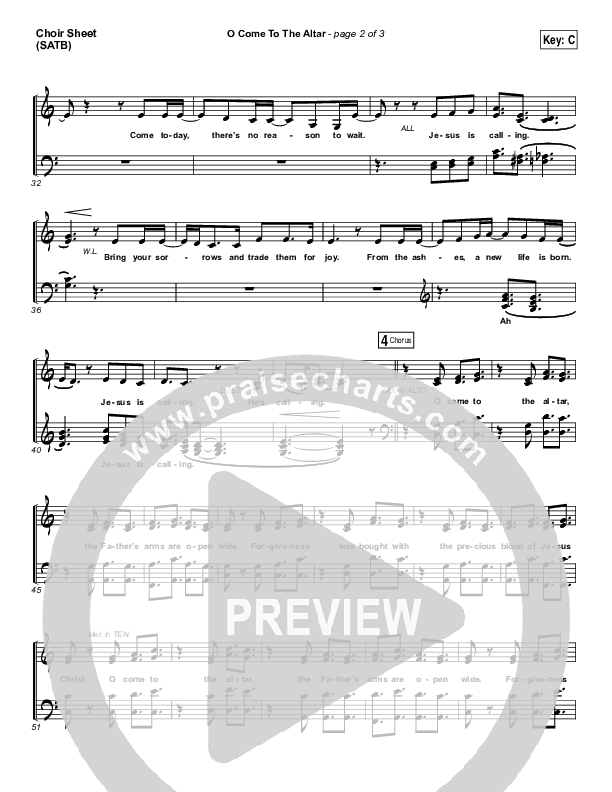 O Come To The Altar Choir Vocals (SATB) (Elevation Collective / Chris Brown / Israel Houghton)