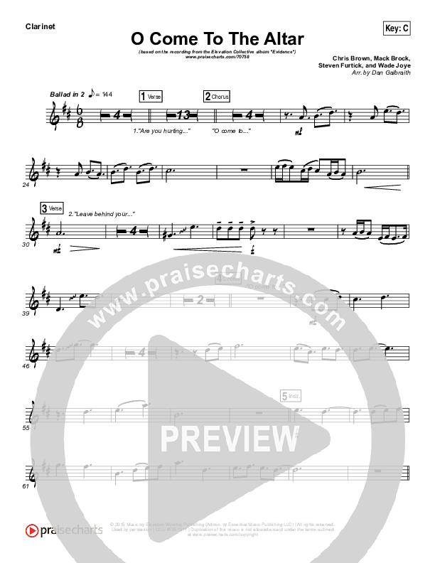 O Come To The Altar Wind Pack (Elevation Collective / Chris Brown / Israel Houghton)