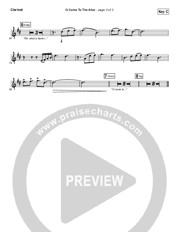 O Come To The Altar Clarinet (Elevation Collective / Chris Brown / Israel Houghton)