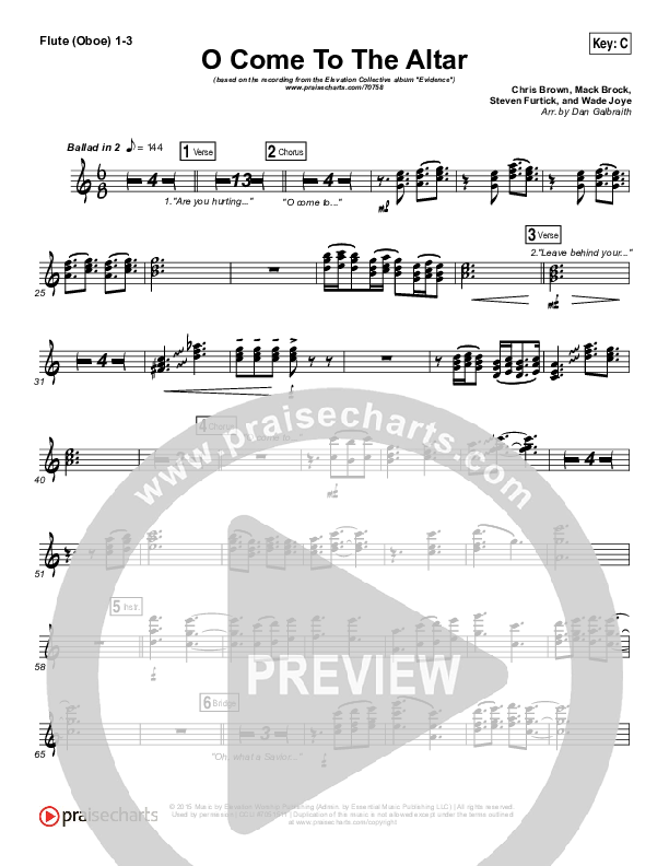 O Come To The Altar Wind Pack (Elevation Collective / Chris Brown / Israel Houghton)