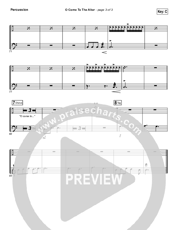 O Come To The Altar Percussion (Elevation Collective / Chris Brown / Israel Houghton)