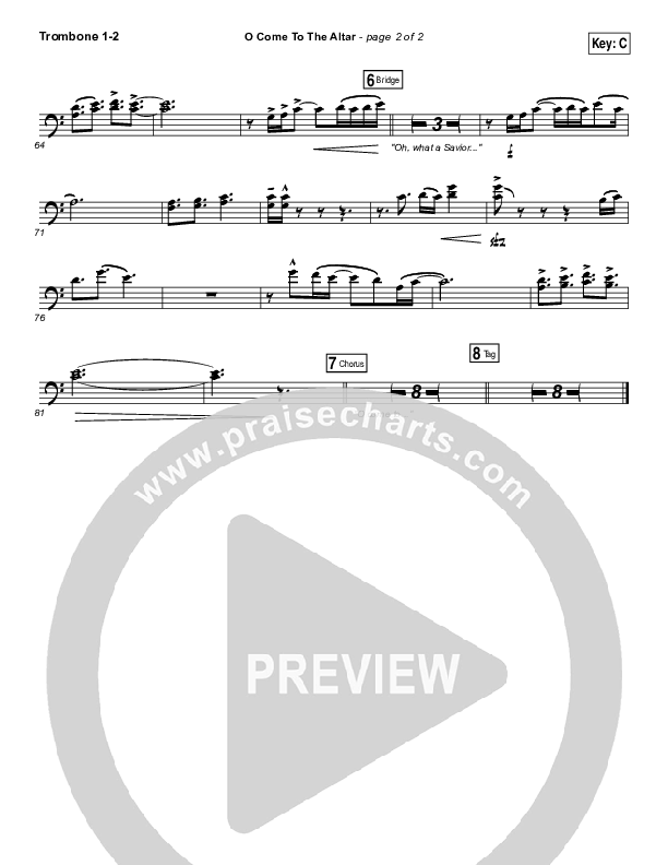 O Come To The Altar Trombone 1/2 (Elevation Collective / Chris Brown / Israel Houghton)