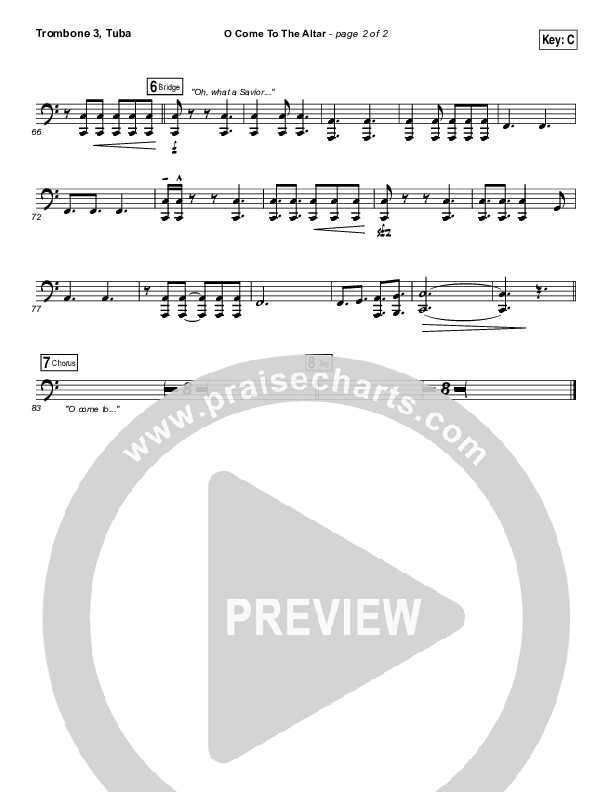 O Come To The Altar Trombone 3/Tuba (Elevation Collective / Chris Brown / Israel Houghton)