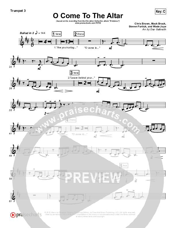 O Come To The Altar Trumpet 3 (Elevation Collective / Chris Brown / Israel Houghton)