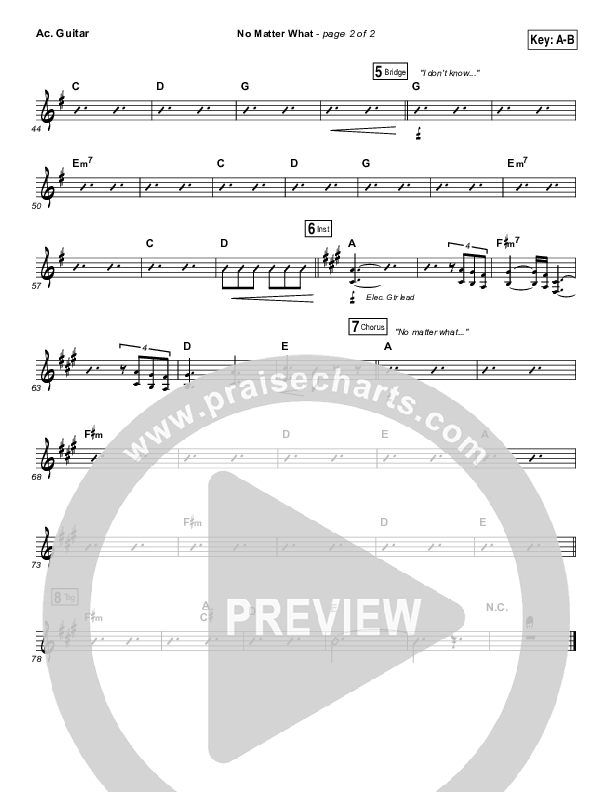 No Matter What Acoustic Guitar (Ryan Stevenson)