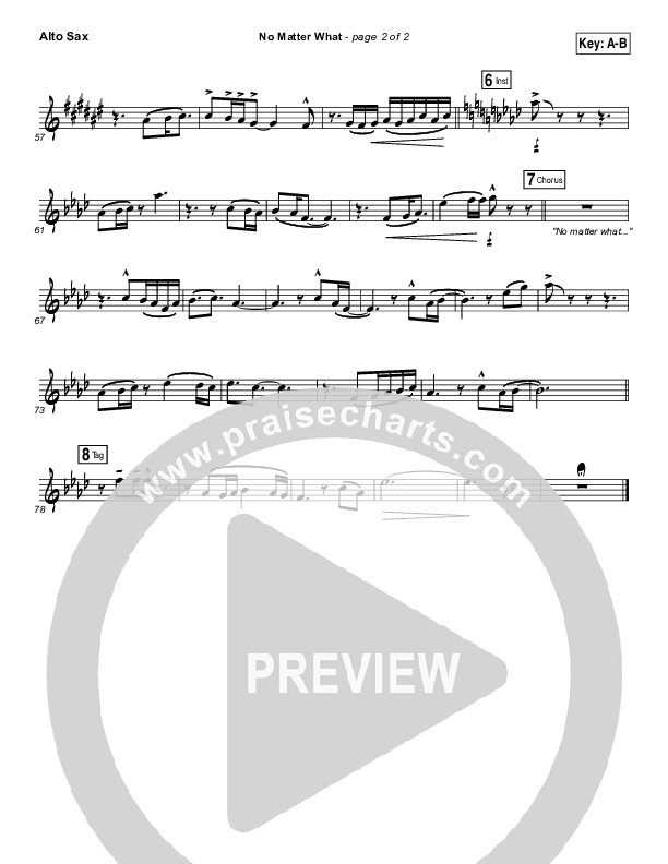 No Matter What Alto Sax (Ryan Stevenson)