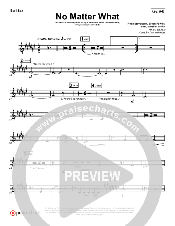 No Matter What Bari Sax (Ryan Stevenson)