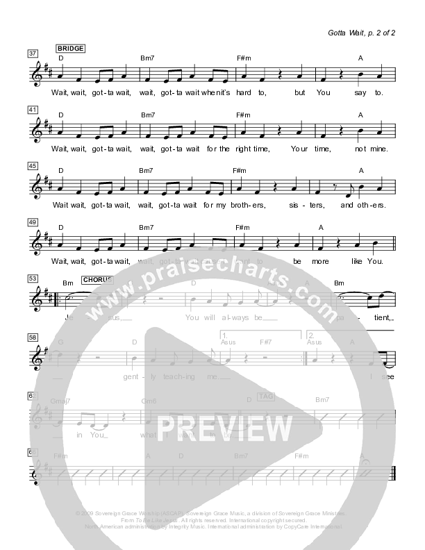 Gotta Wait Lead Sheet (Next)