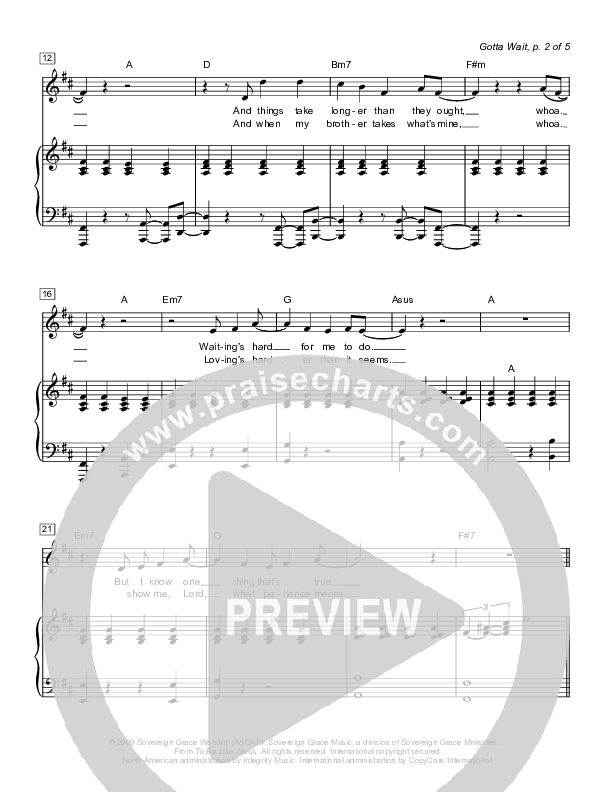 Gotta Wait Piano/Vocal (Next)