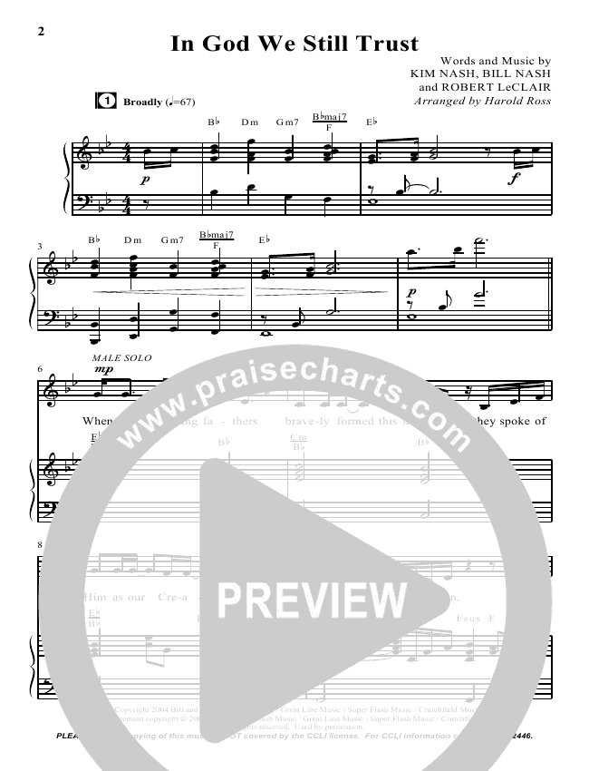 In God We Still Trust (Choral) Sheet Music (BrentwoodBenson Choral