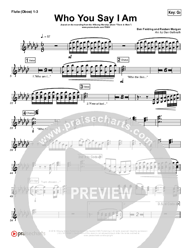 Who You Say I Am Wind Pack (Hillsong Worship)