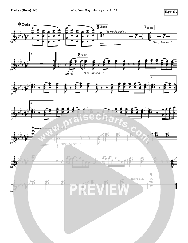 Who You Say I Am Wind Pack (Hillsong Worship)