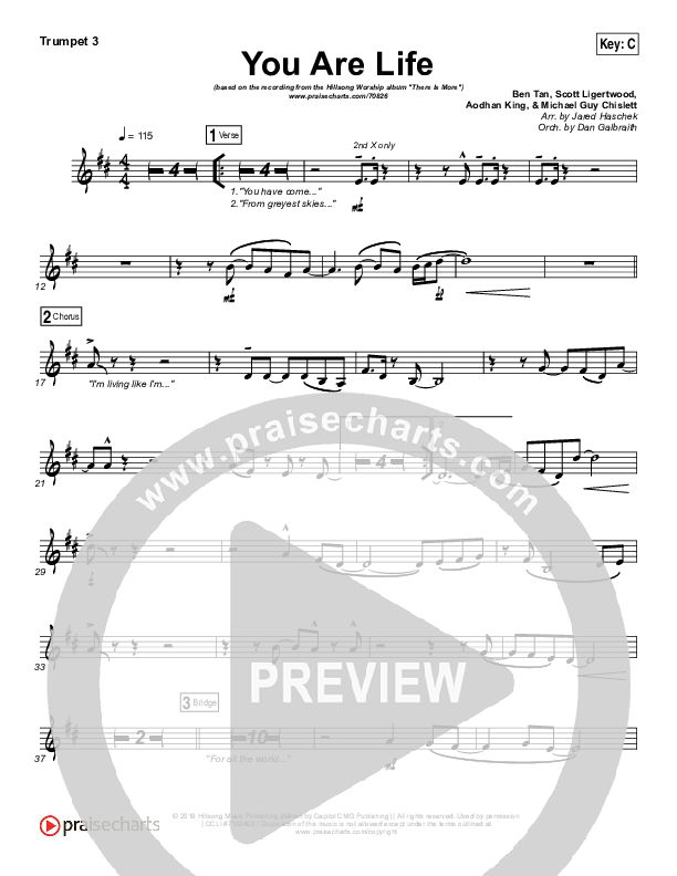 You Are Life Trumpet 3 (Hillsong Worship)