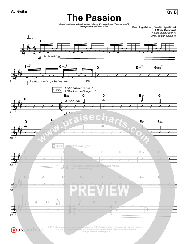 The Passion Acoustic Guitar (Hillsong Worship)