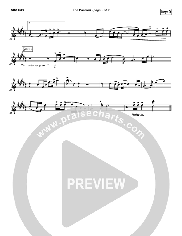 The Passion Alto Sax (Hillsong Worship)