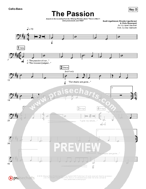 The Passion Cello/Bass (Hillsong Worship)