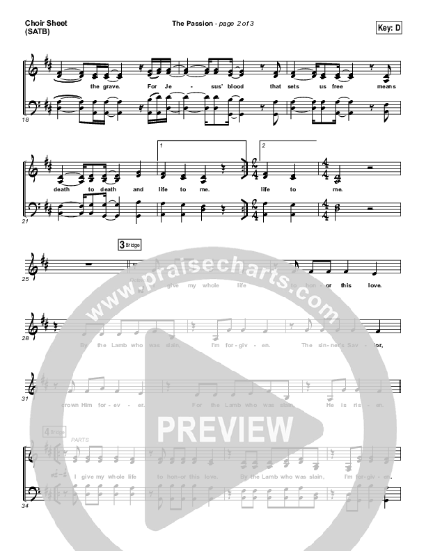 The Passion Choir Sheet (SATB) (Hillsong Worship)