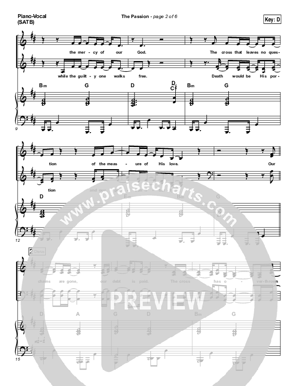 The Passion Piano/Vocal (SATB) (Hillsong Worship)