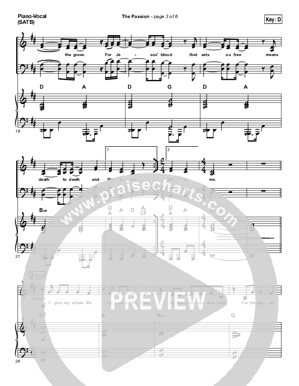The Passion Piano/Vocal (SATB) (Hillsong Worship)