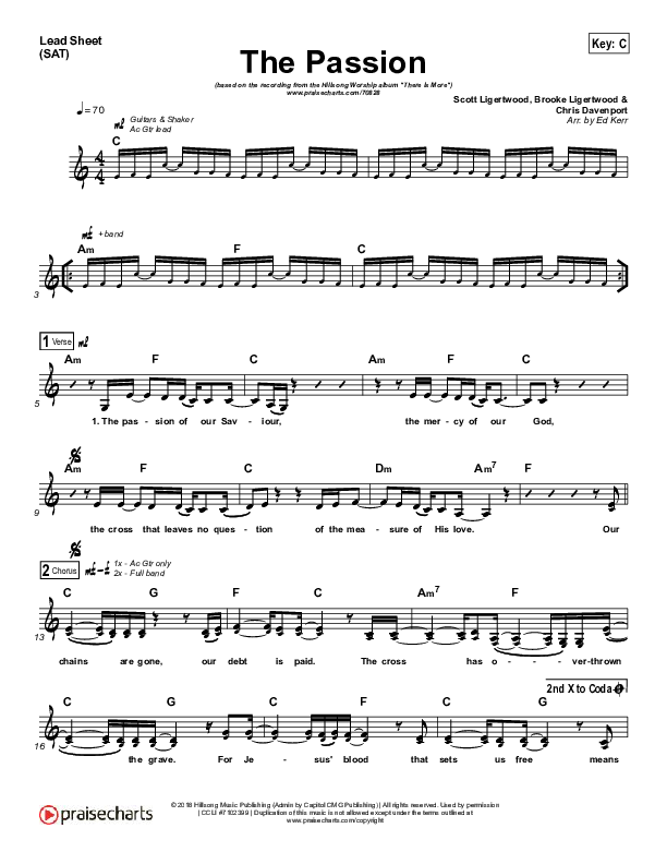 The Passion (Live Acoustic) Lead (SAT) (Hillsong Worship)