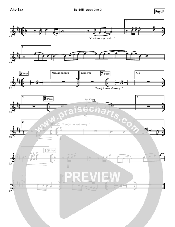 Be Still Alto Sax (Hillsong Worship)