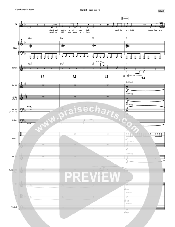 Be Still Conductor's Score (Hillsong Worship)