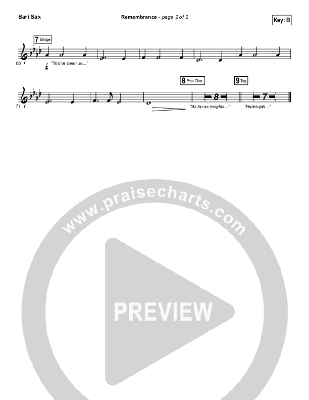 Remembrance Bari Sax (Hillsong Worship)
