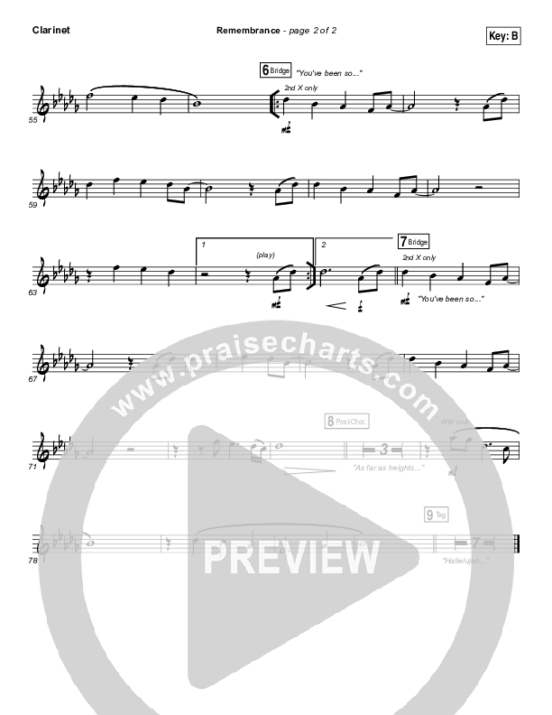 Remembrance Clarinet (Hillsong Worship)