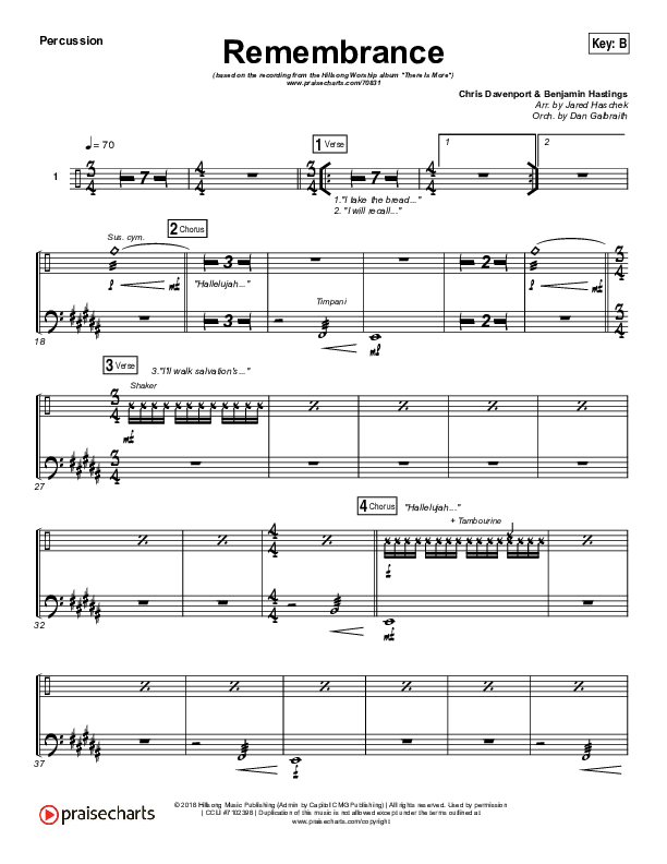 Remembrance Percussion (Hillsong Worship)