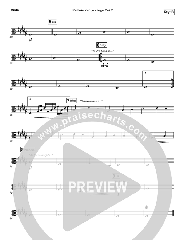 Remembrance Viola (Hillsong Worship)