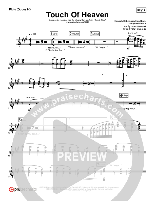 Touch Of Heaven Wind Pack (Hillsong Worship)