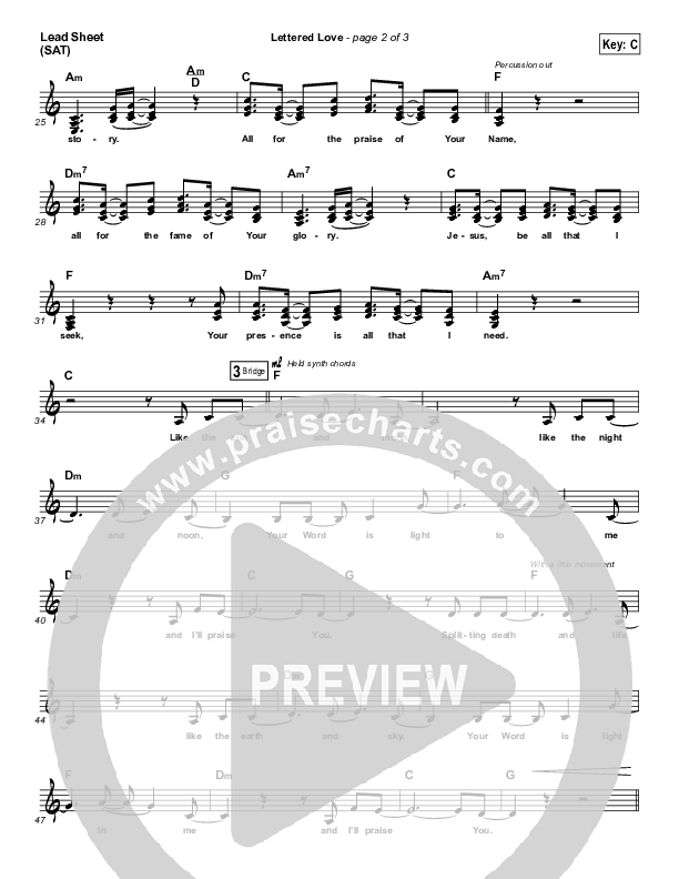 Lettered Love Lead (SAT) (Hillsong Worship)